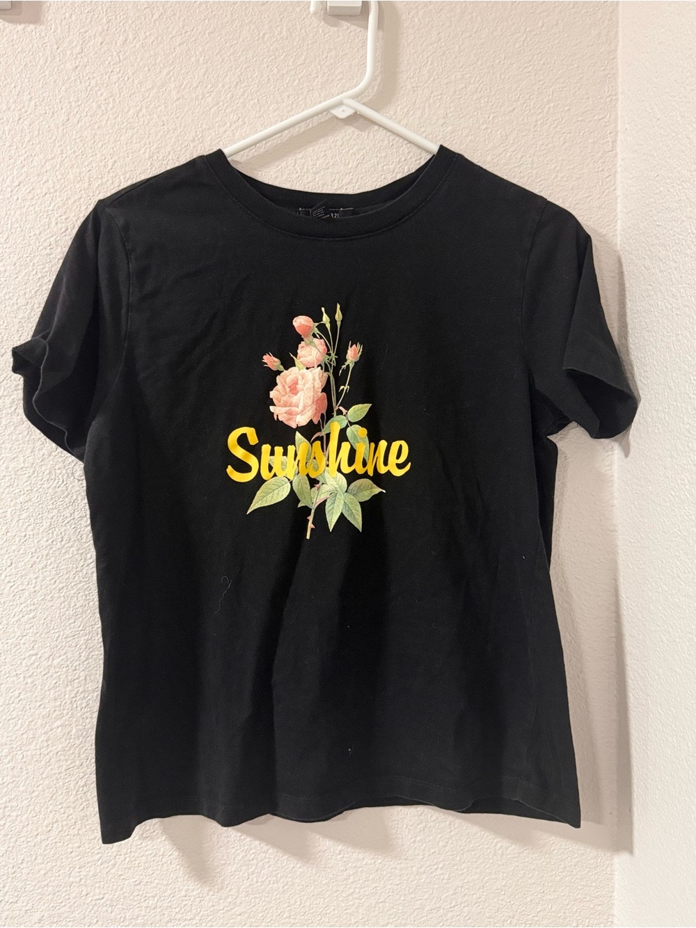 Forever 21 Black 'Sunshine' Floral Graphic Tee